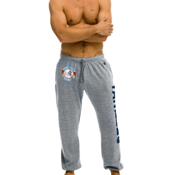 Aviator Nation Gray Yankees Logo Sweatpants with Pockets!!!